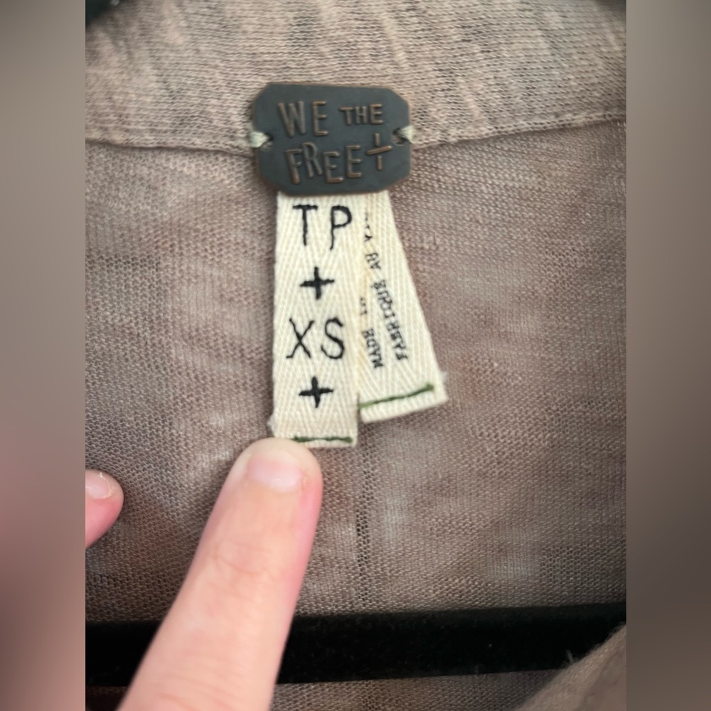 Free People brown button down size: XS - Picture 3 of 5
